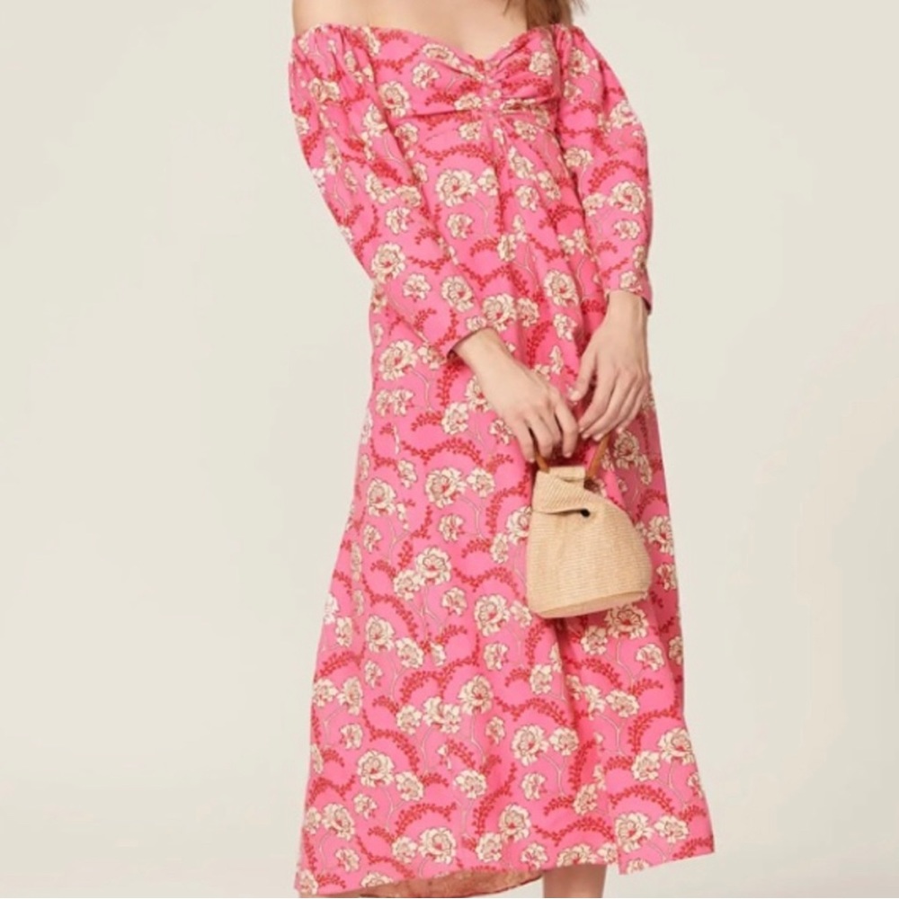 Pink twist top ALC Calley Dress (0019)